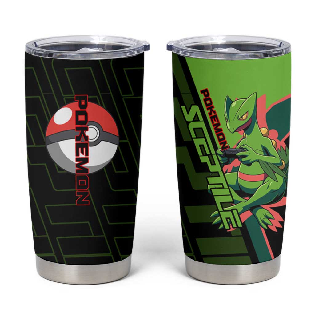 Sceptile Poké Tumbler Cup Neon Retro Anime Style