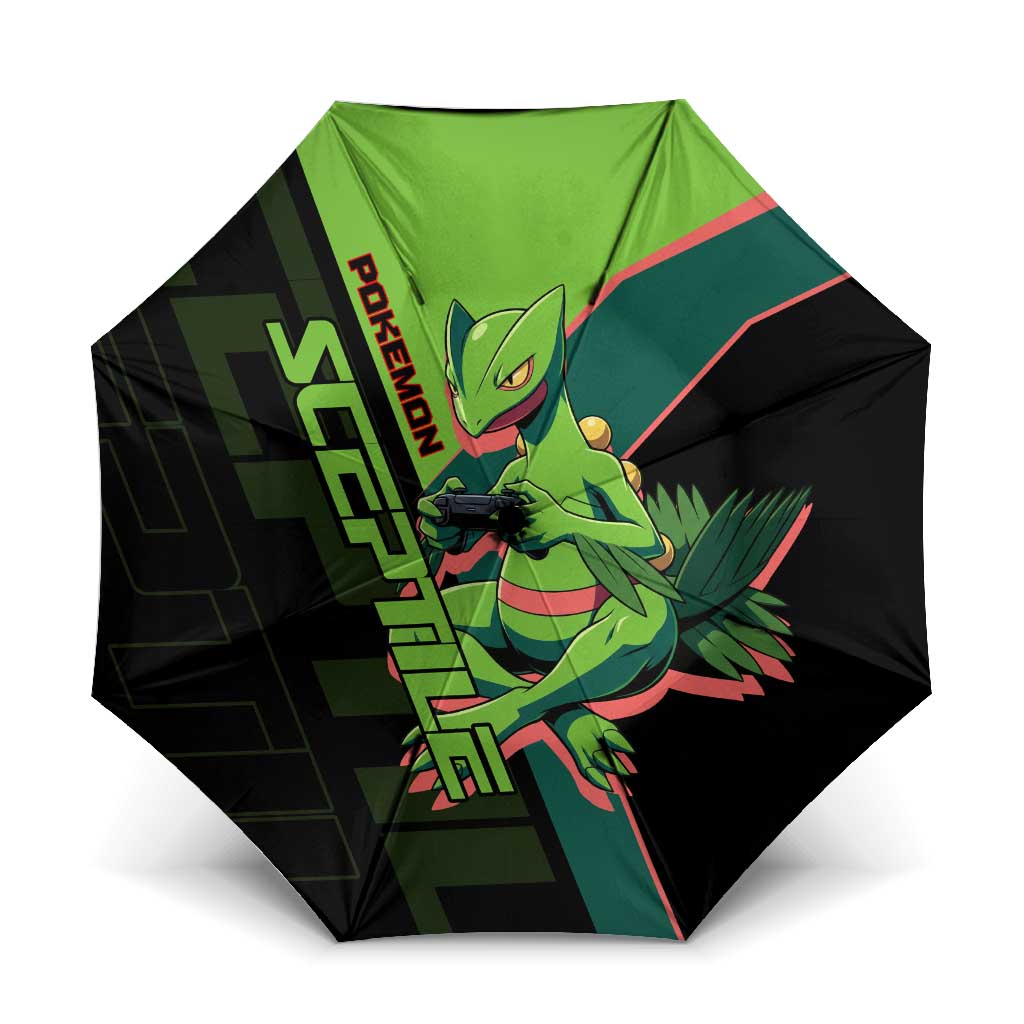 Sceptile Poké Umbrella Neon Retro Anime Style