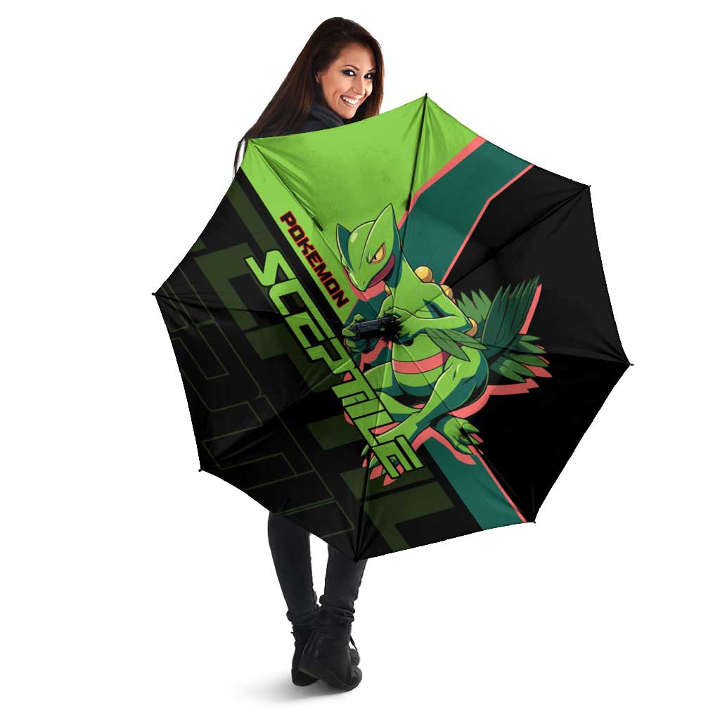 Sceptile Poké Umbrella Neon Retro Anime Style