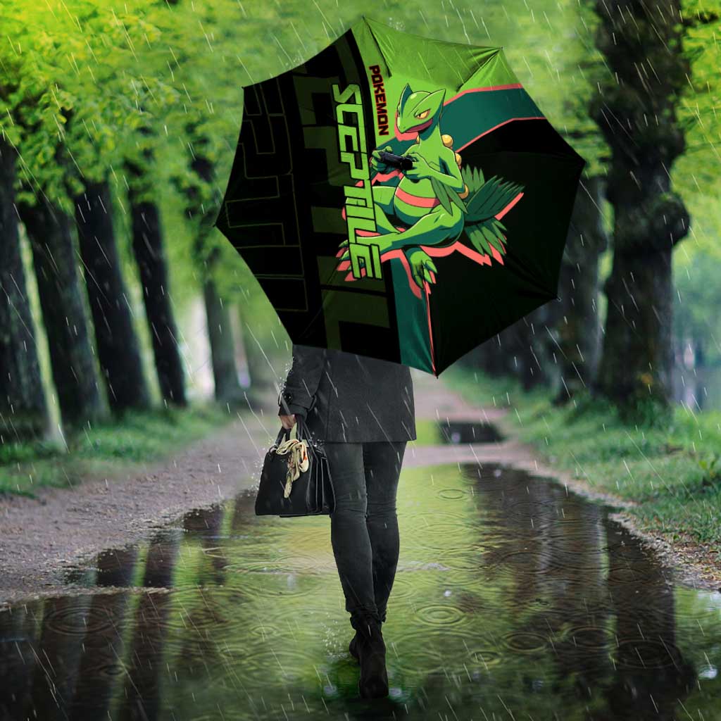 Sceptile Poké Umbrella Neon Retro Anime Style