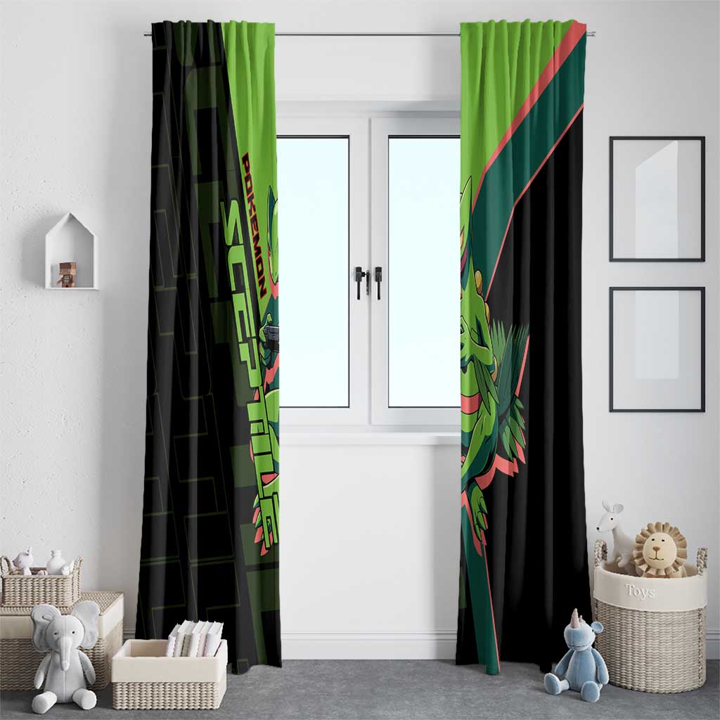 Sceptile Poké Window Curtain Neon Retro Anime Style