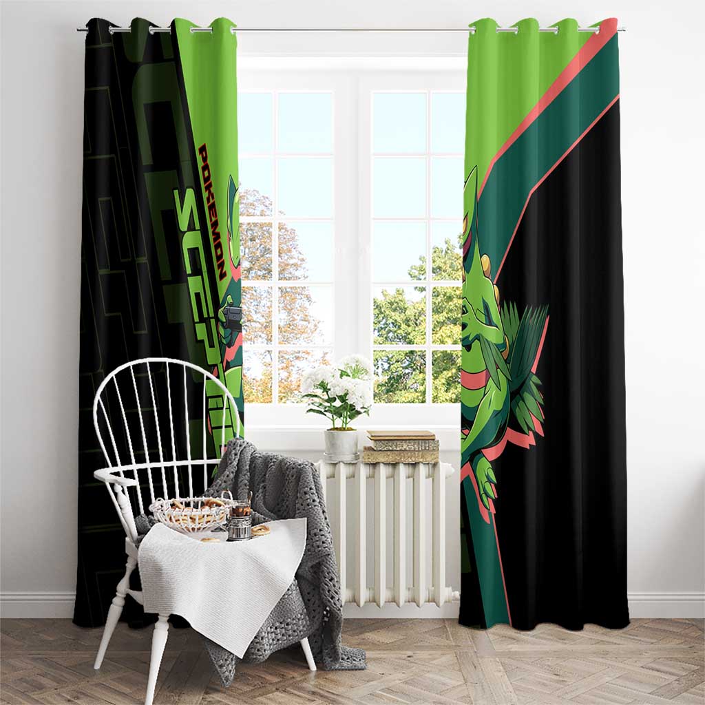 Sceptile Poké Window Curtain Neon Retro Anime Style