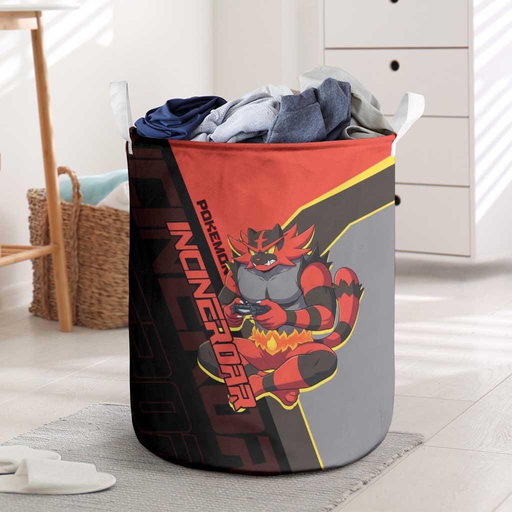 Incineroar Poké Laundry Basket Bold Retro Anime Style