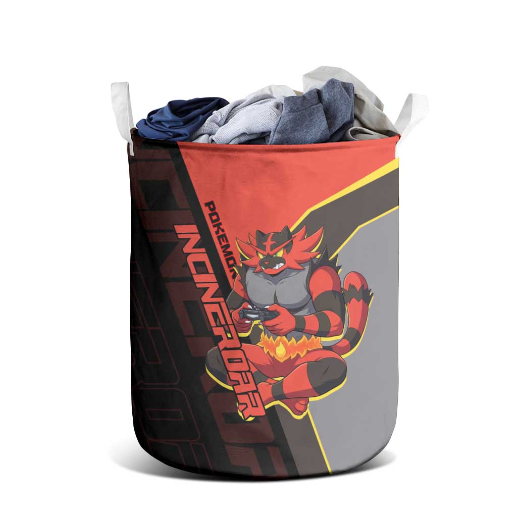 Incineroar Poké Laundry Basket Bold Retro Anime Style