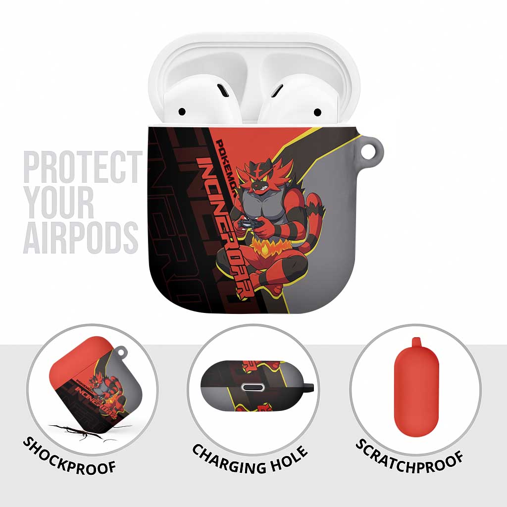 Incineroar Poké AirPods Case Bold Retro Anime Style