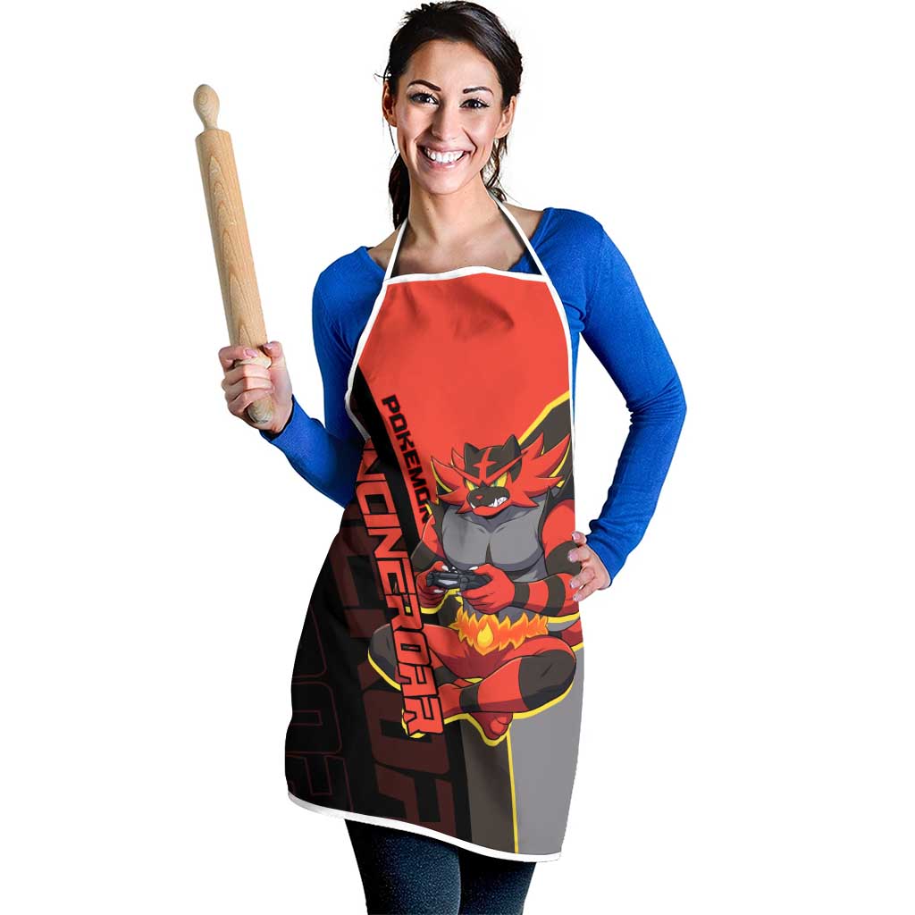 Incineroar Poké Apron Bold Retro Anime Style