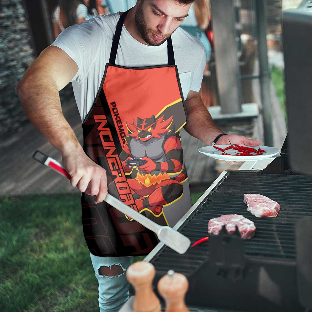 Incineroar Poké Apron Bold Retro Anime Style