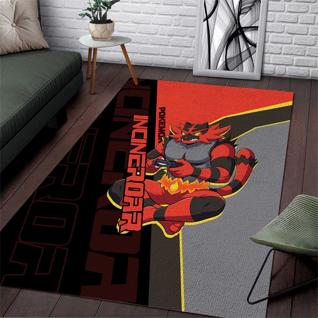 Incineroar Poké Area Rug Bold Retro Anime Style