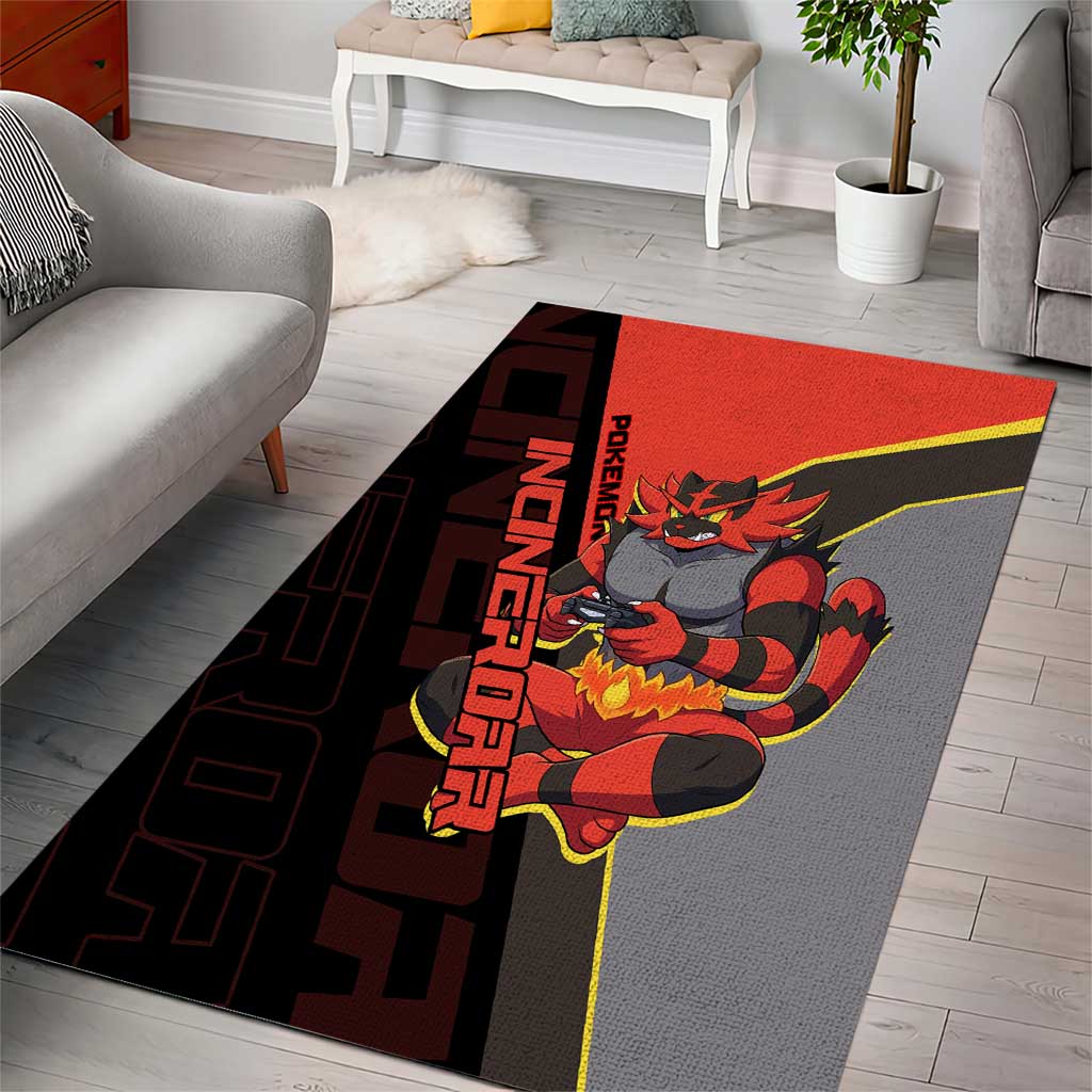 Incineroar Poké Area Rug Bold Retro Anime Style
