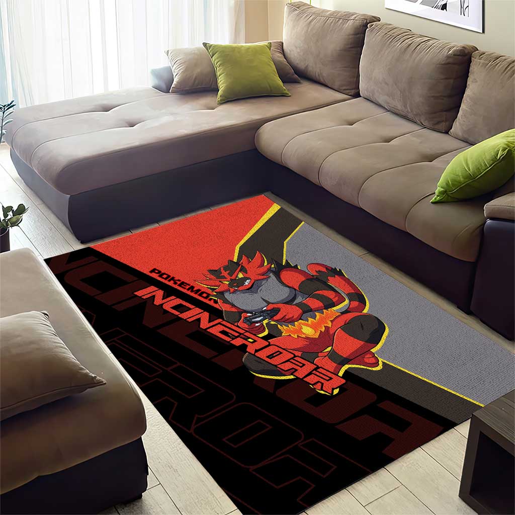 Incineroar Poké Area Rug Bold Retro Anime Style