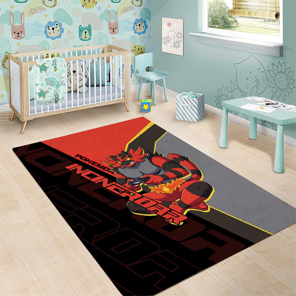 Incineroar Poké Area Rug Bold Retro Anime Style