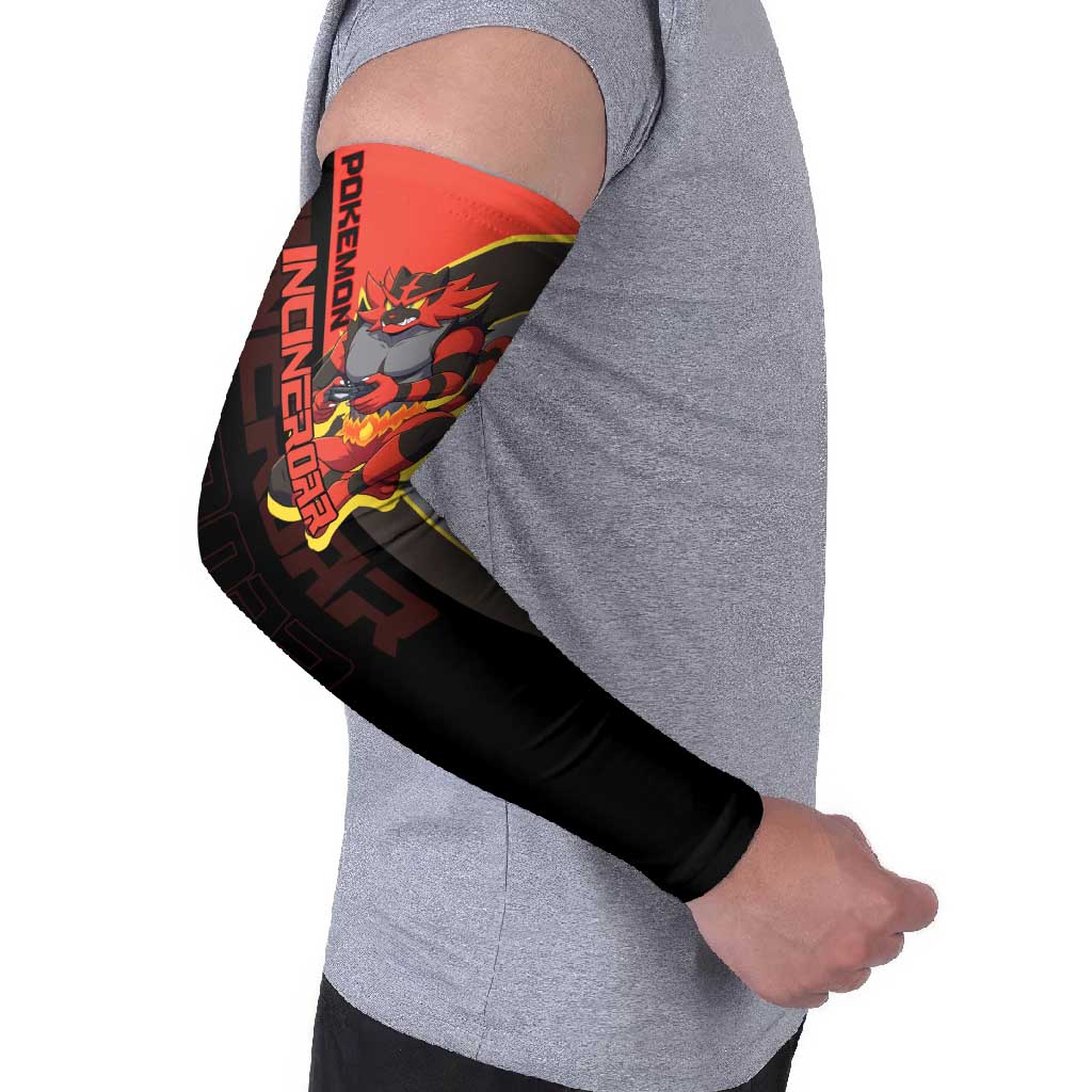 Incineroar Poké Arm Sleeves Bold Retro Anime Style