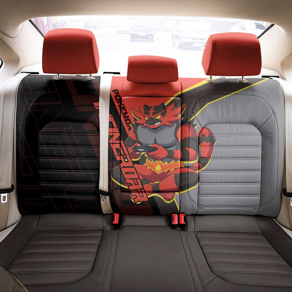Incineroar Poké Back Car Seat Cover Bold Retro Anime Style