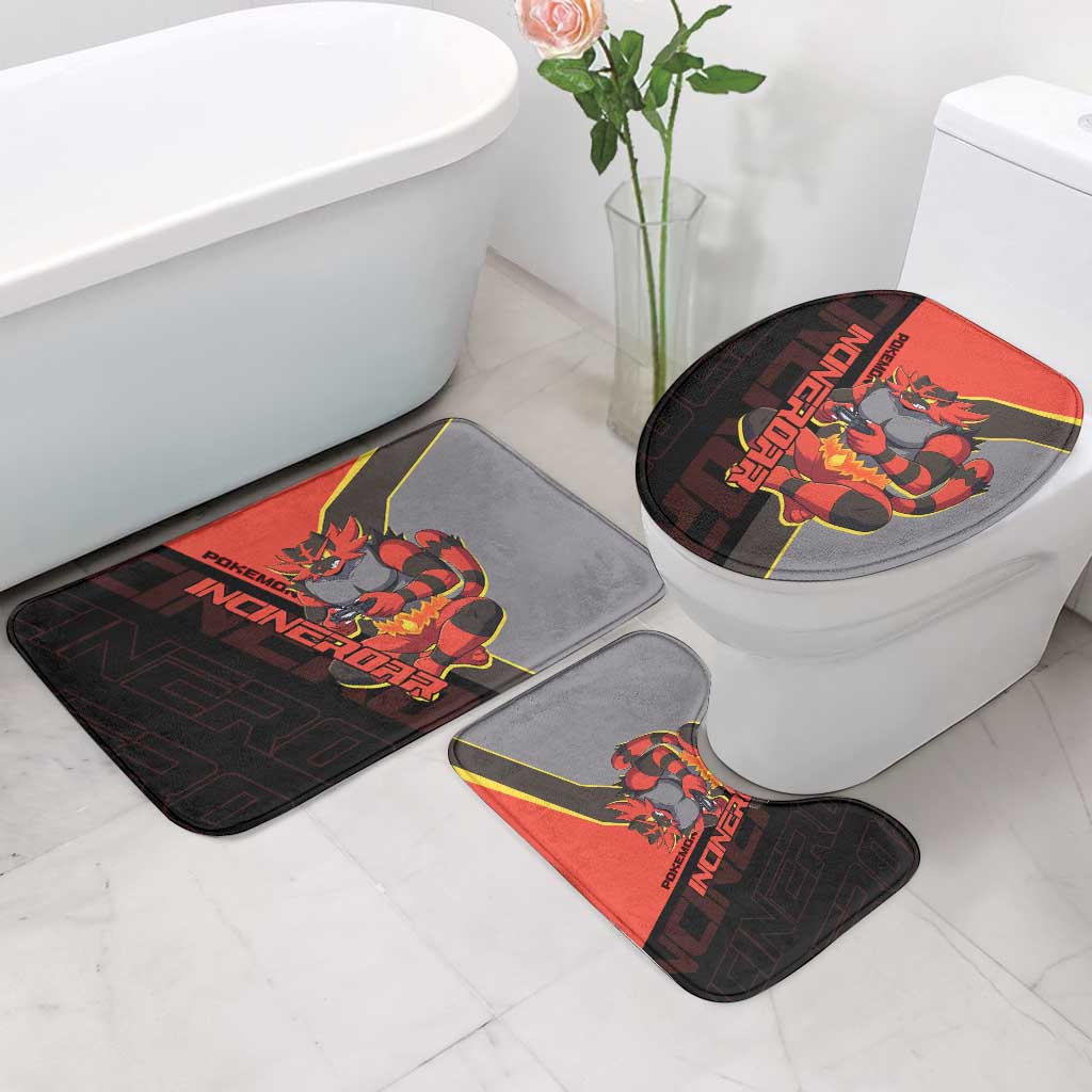 Incineroar Poké Bathroom Set Bold Retro Anime Style