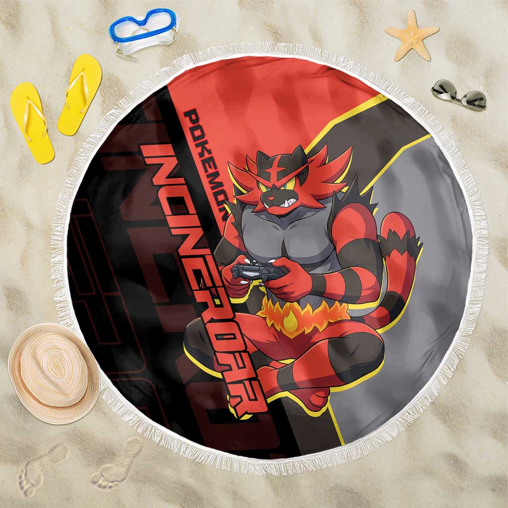 Incineroar Poké Beach Blanket Bold Retro Anime Style