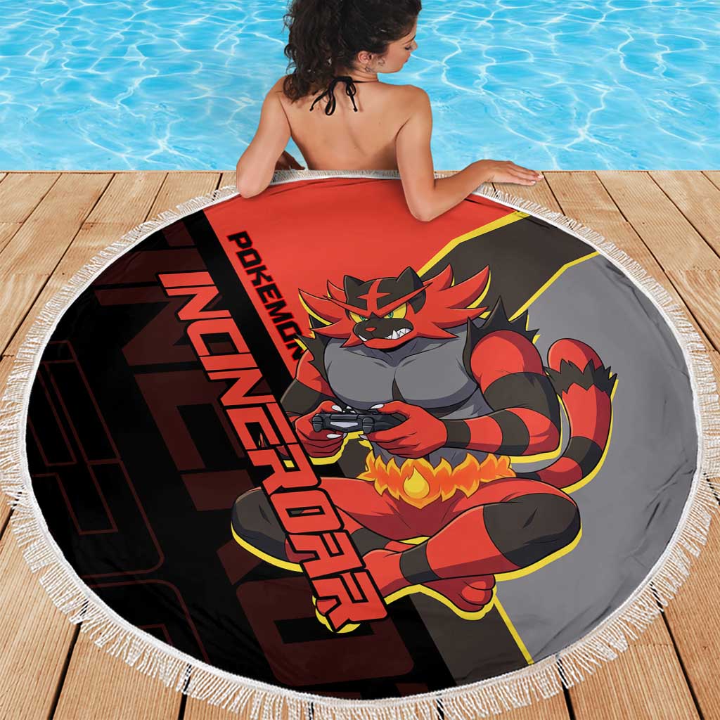 Incineroar Poké Beach Blanket Bold Retro Anime Style