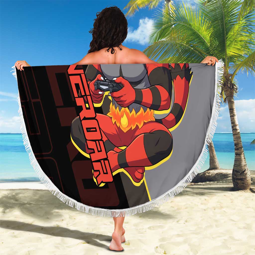 Incineroar Poké Beach Blanket Bold Retro Anime Style