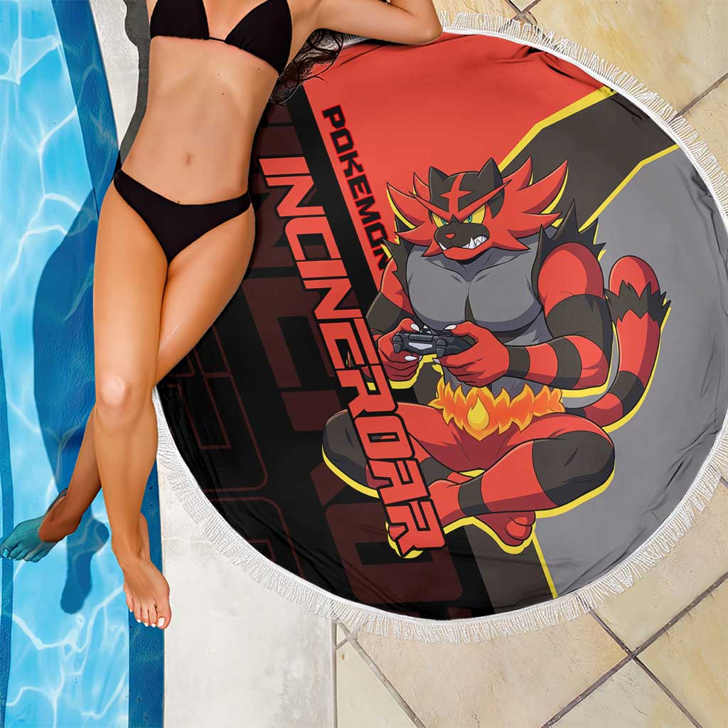 Incineroar Poké Beach Blanket Bold Retro Anime Style