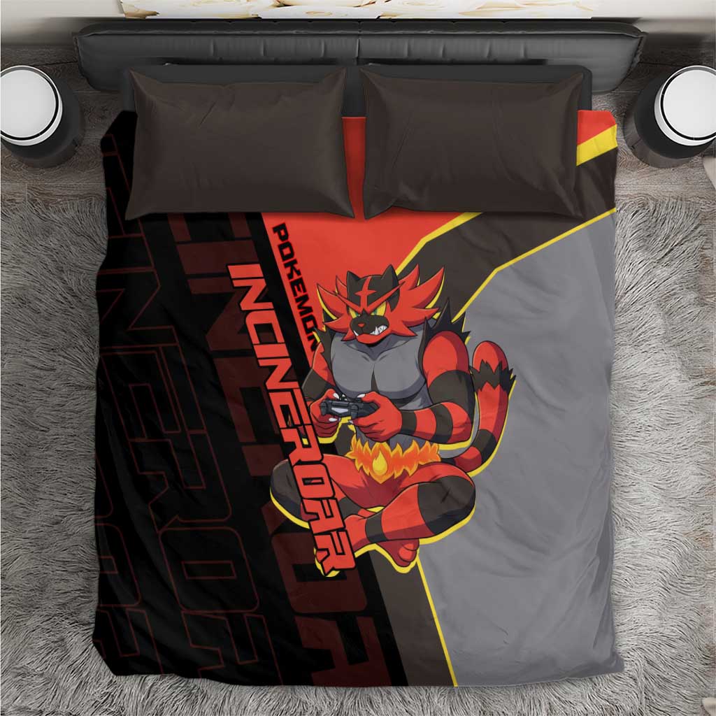 Incineroar Poké Bedding Set Bold Retro Anime Style