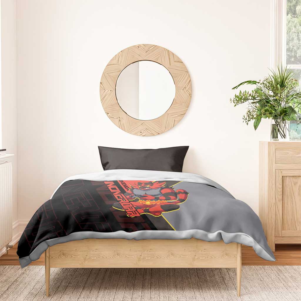 Incineroar Poké Bedding Set Bold Retro Anime Style