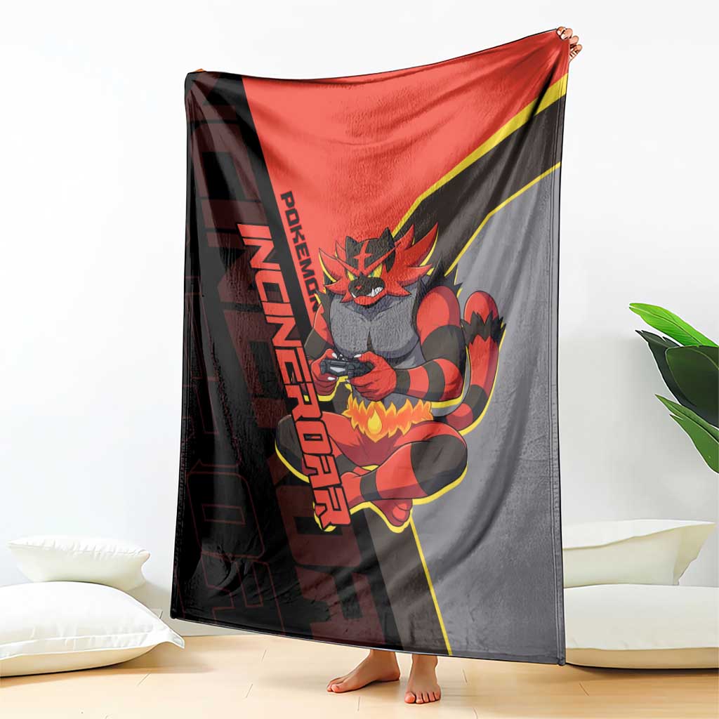 Incineroar Poké Blanket Bold Retro Anime Style