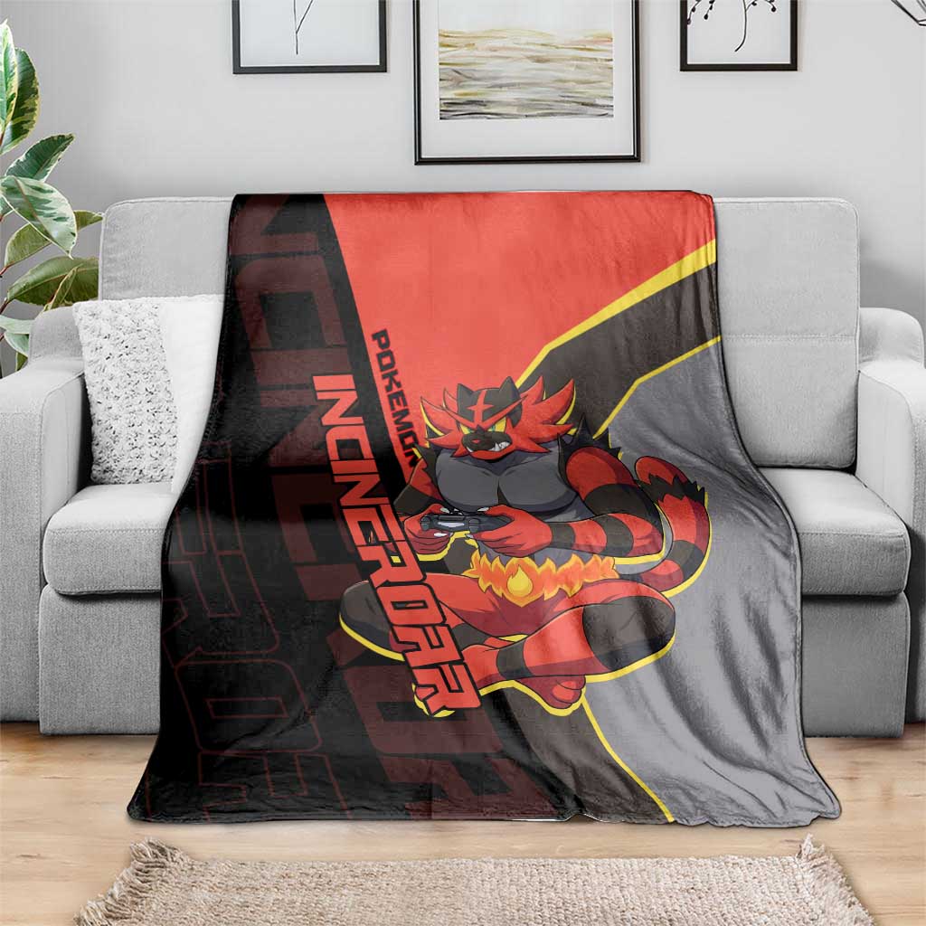 Incineroar Poké Blanket Bold Retro Anime Style