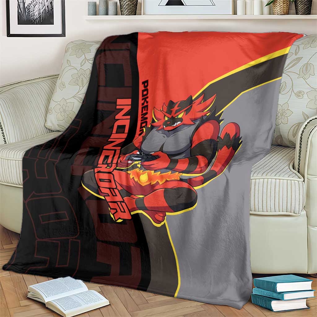 Incineroar Poké Blanket Bold Retro Anime Style