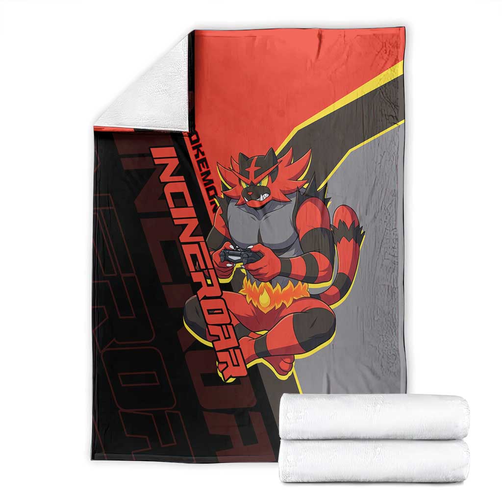 Incineroar Poké Blanket Bold Retro Anime Style