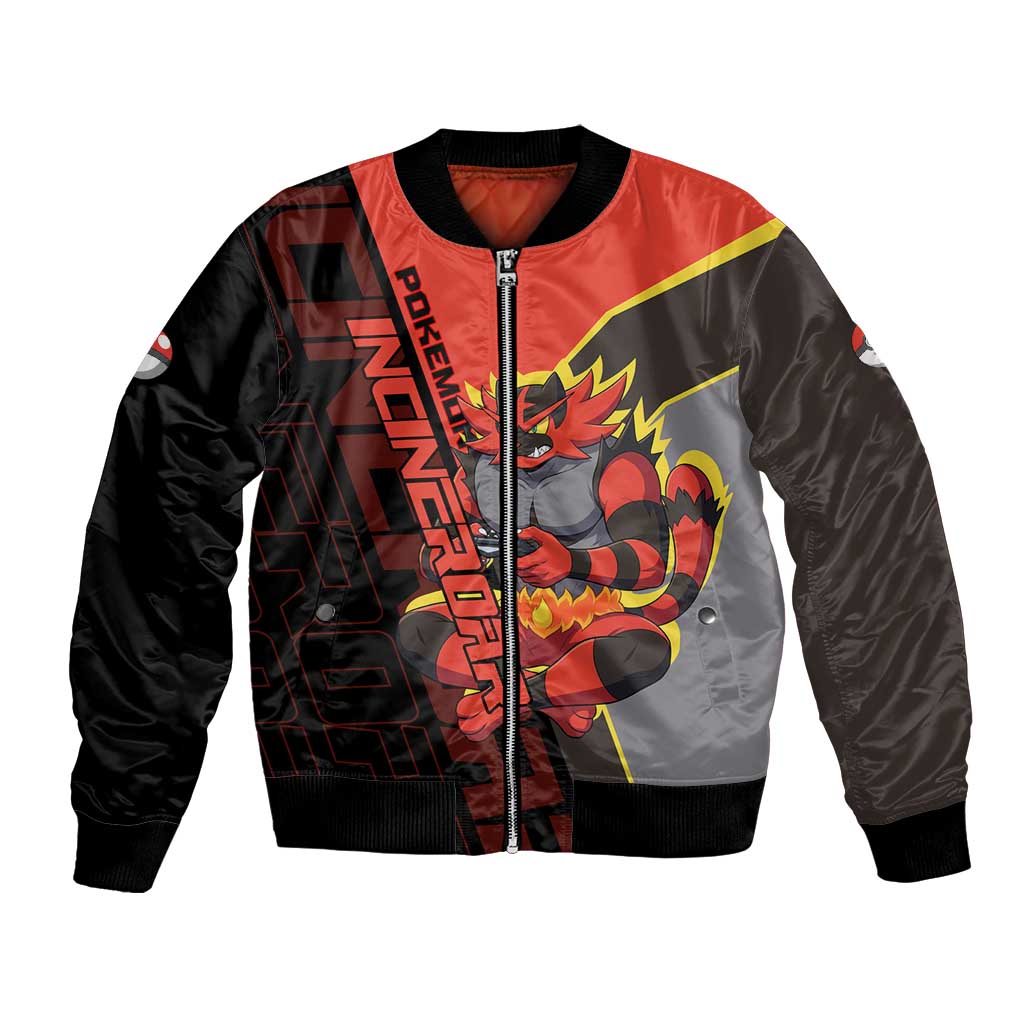 Incineroar Poké Bomber Jacket Bold Retro Anime Style