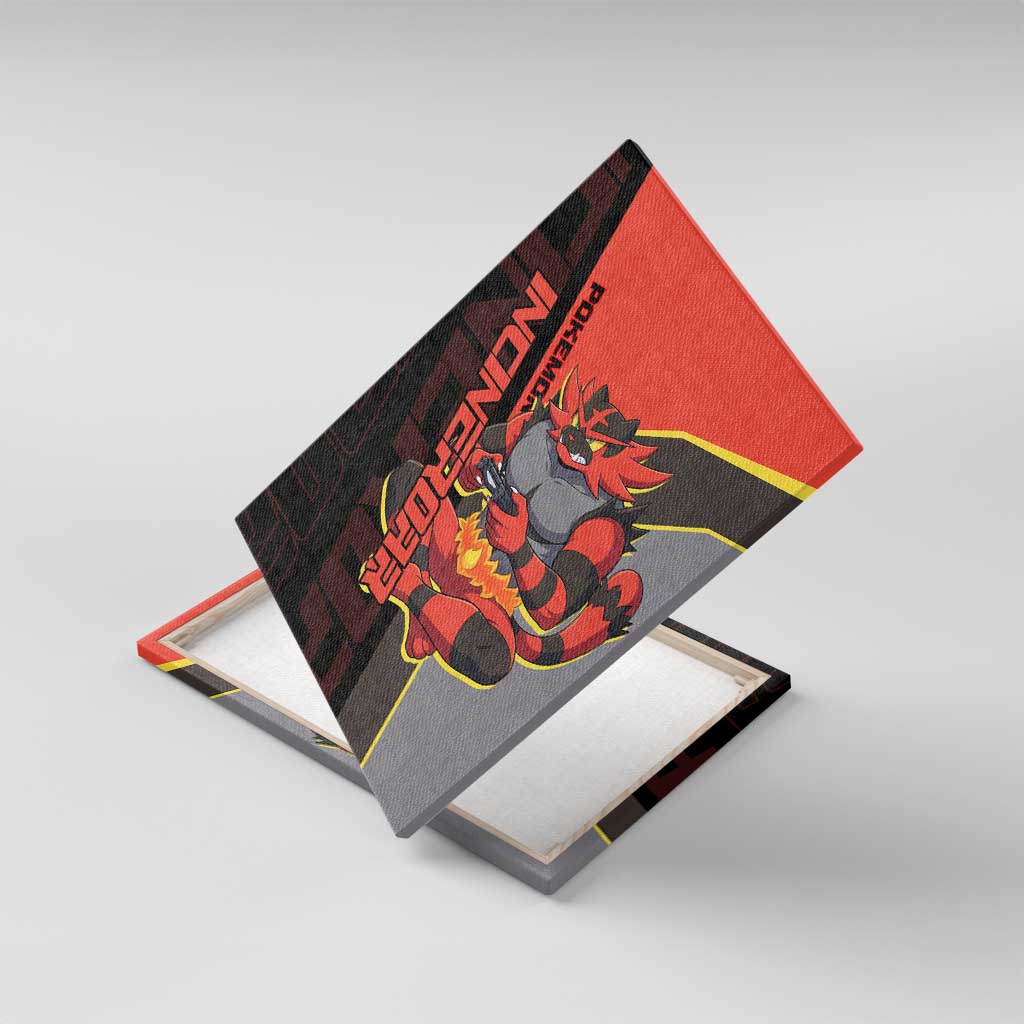 Incineroar Poké Canvas Wall Art Bold Retro Anime Style