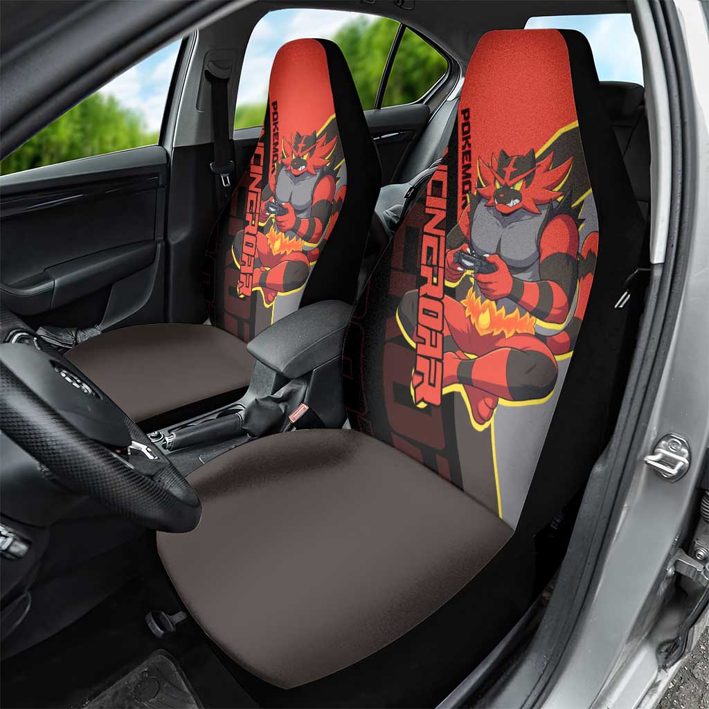 Incineroar Poké Car Seat Cover Bold Retro Anime Style