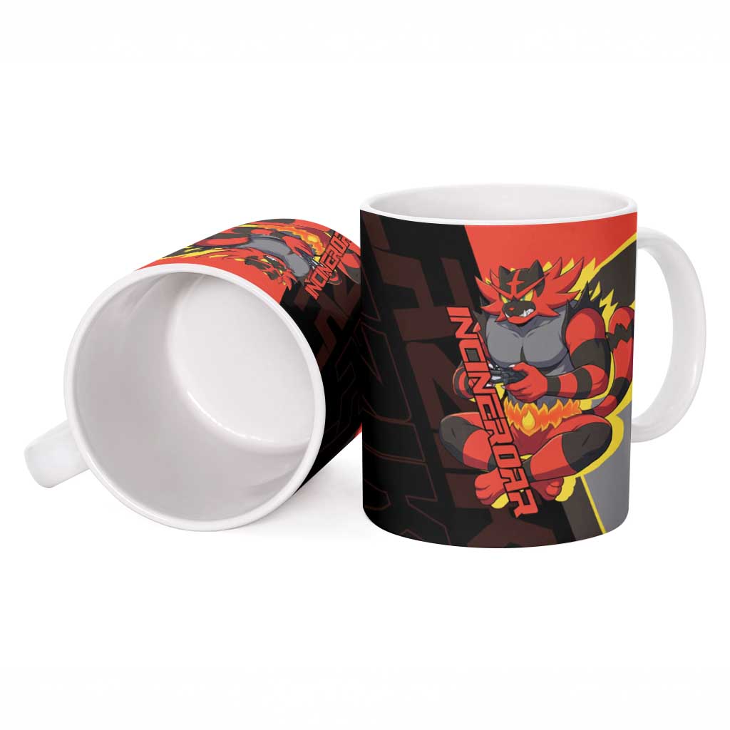 Incineroar Poké Ceramic Mug Bold Retro Anime Style