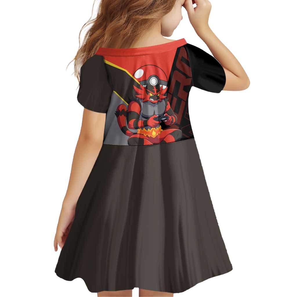 Incineroar Poké Family Matching Off Shoulder Maxi Dress and Hawaiian Shirt Bold Retro Anime Style