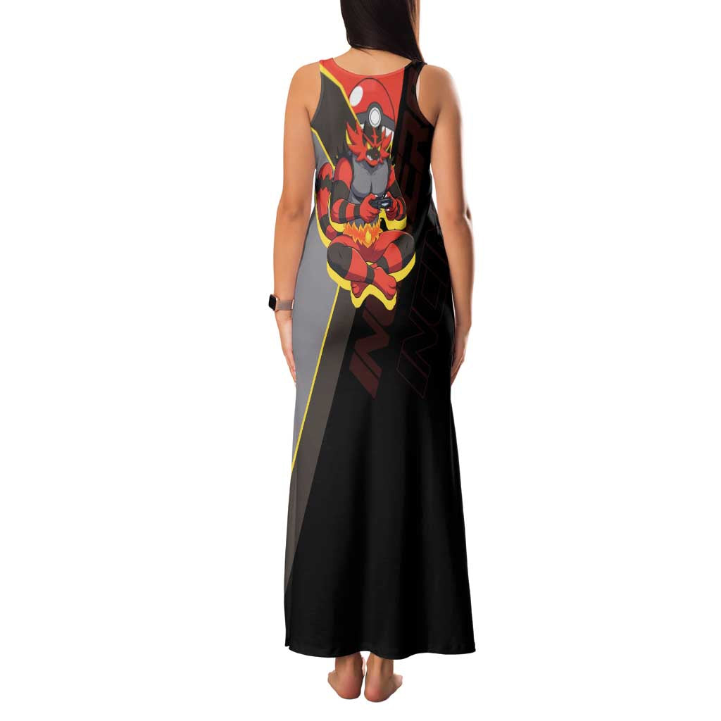 Incineroar Poké Family Matching Tank Maxi Dress and Hawaiian Shirt Bold Retro Anime Style