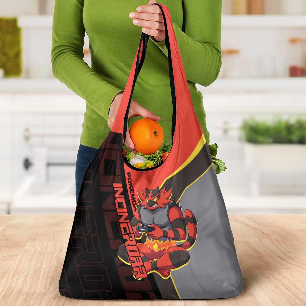 Incineroar Poké Grocery Bag Bold Retro Anime Style