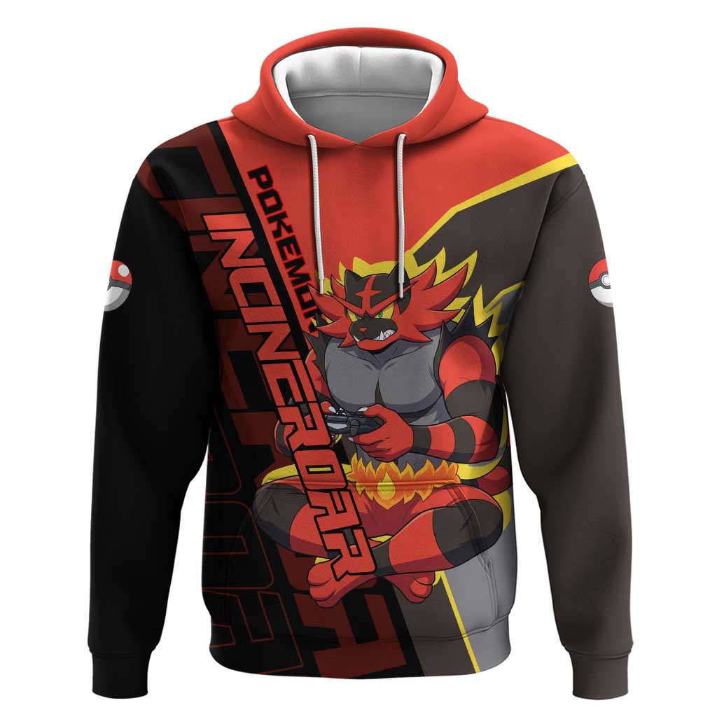 Incineroar Poké Hoodie Bold Retro Anime Style