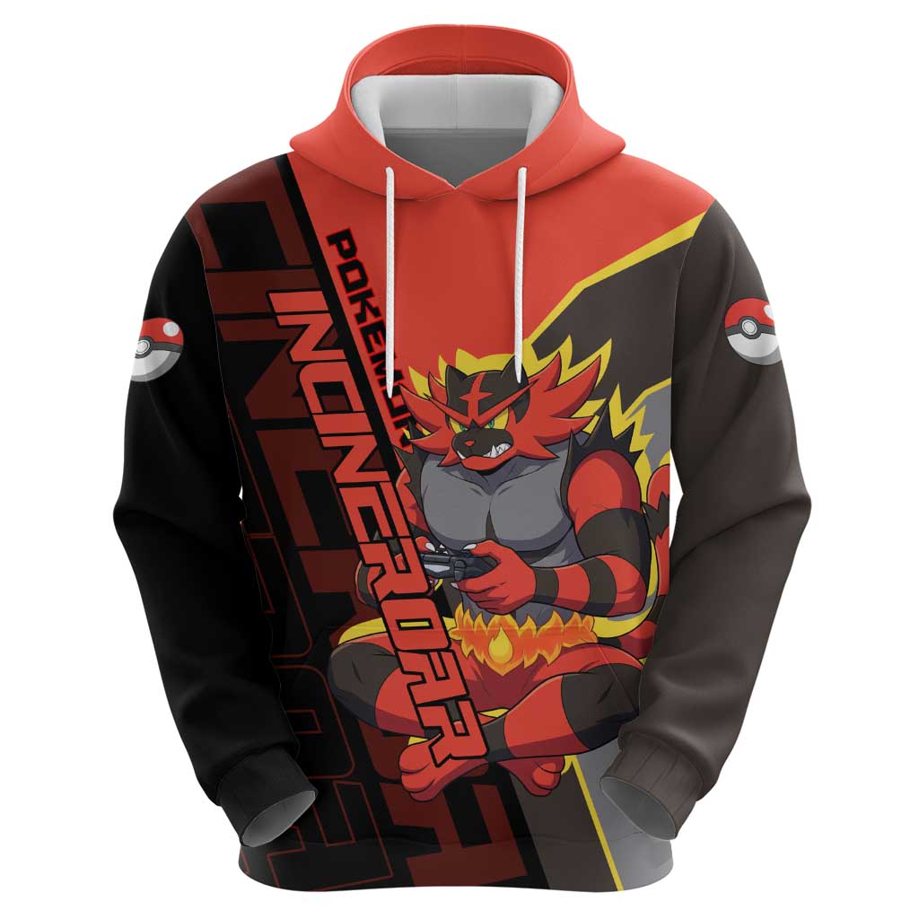 Incineroar Poké Hoodie Bold Retro Anime Style