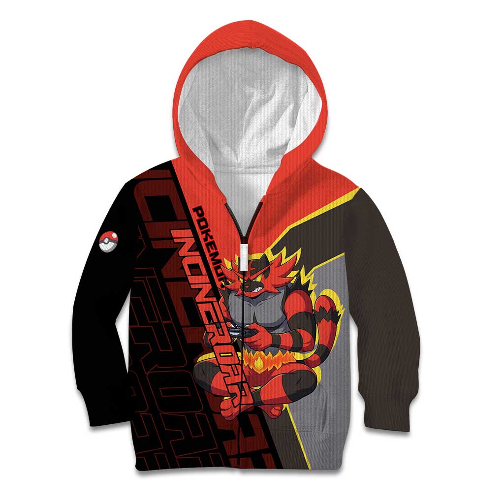 Incineroar Poké Kid Hoodie Bold Retro Anime Style