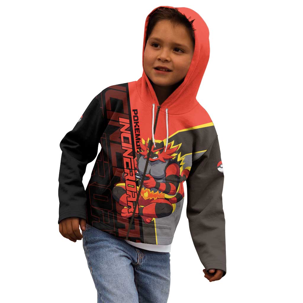 Incineroar Poké Kid Hoodie Bold Retro Anime Style