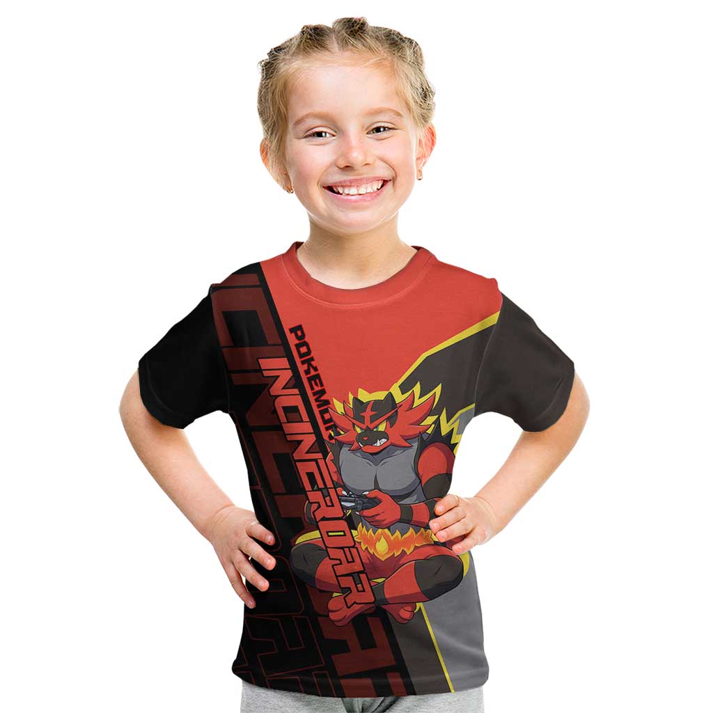 Incineroar Poké Kid T Shirt Bold Retro Anime Style