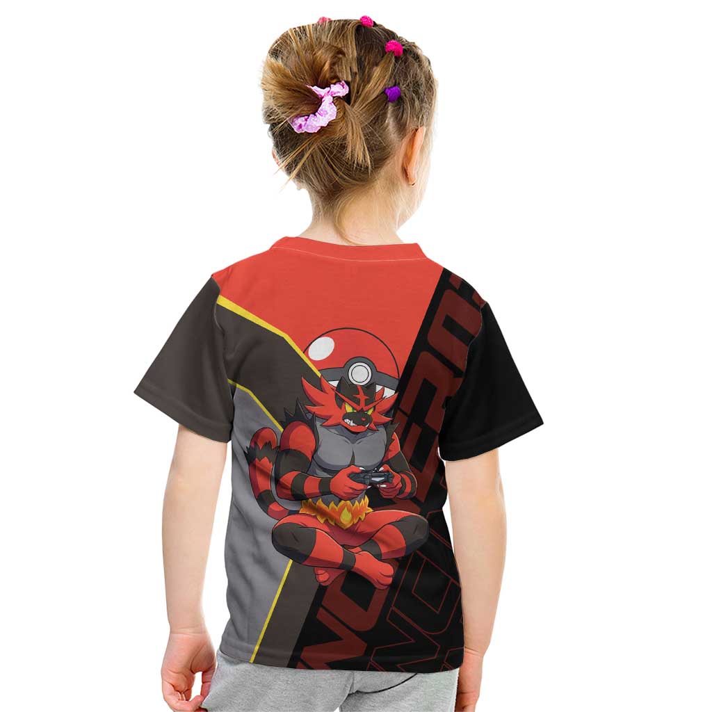 Incineroar Poké Kid T Shirt Bold Retro Anime Style