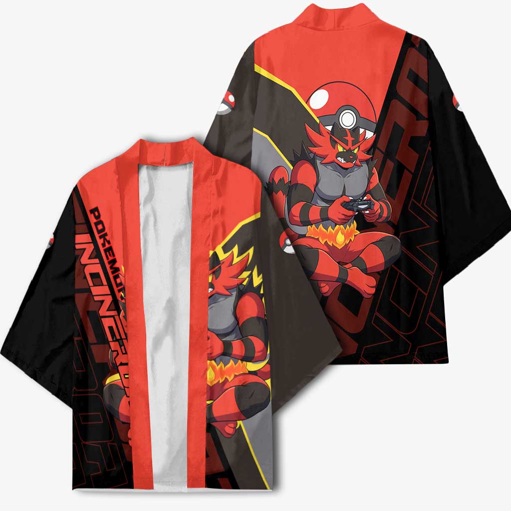 Incineroar Poké Kimono Bold Retro Anime Style
