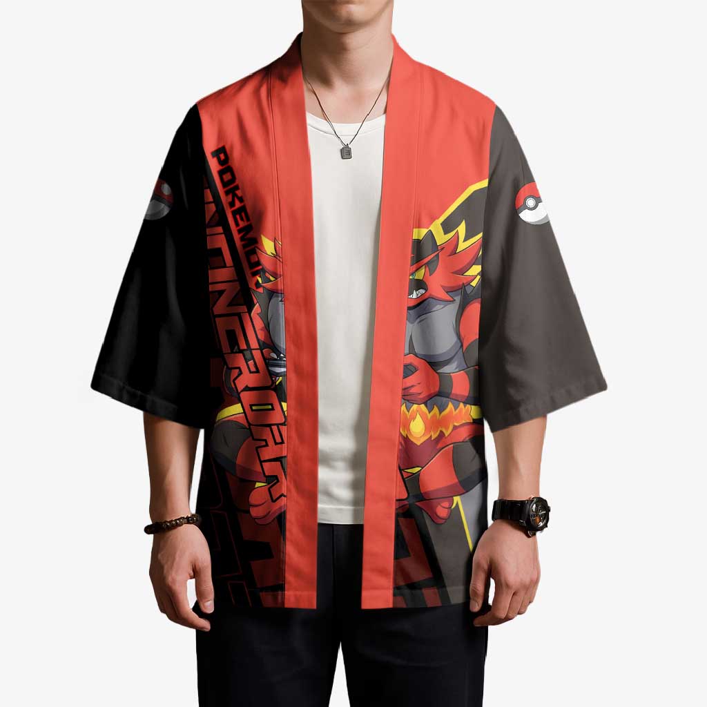 Incineroar Poké Kimono Bold Retro Anime Style