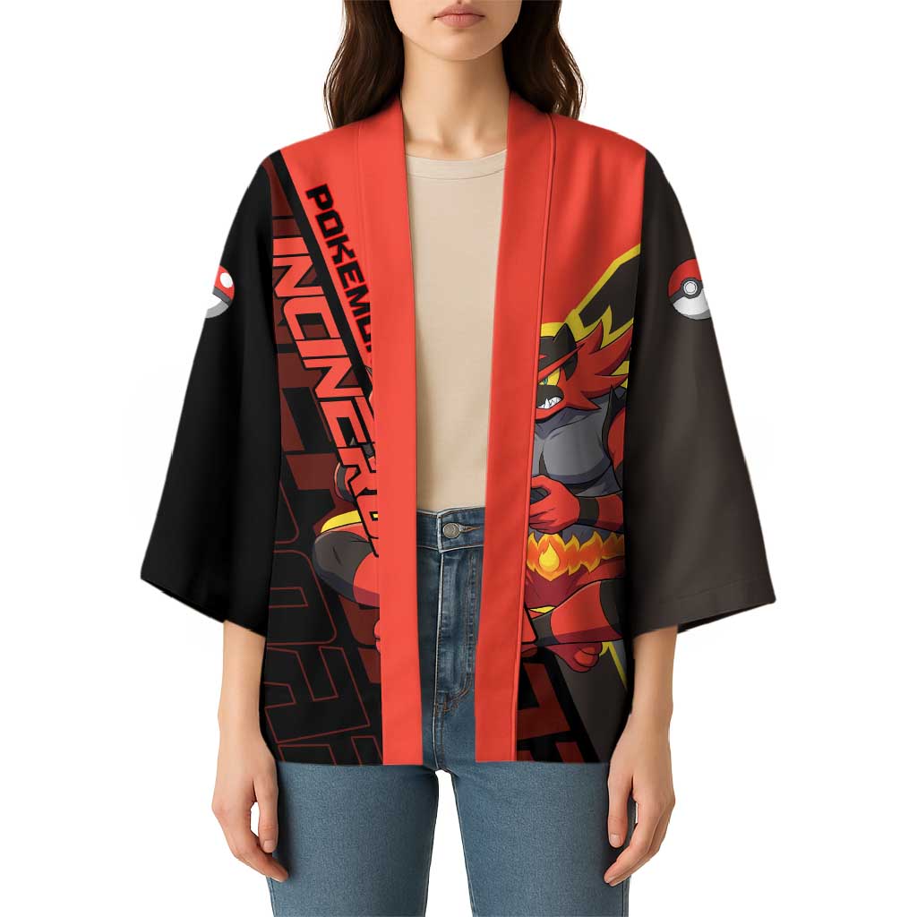 Incineroar Poké Kimono Bold Retro Anime Style