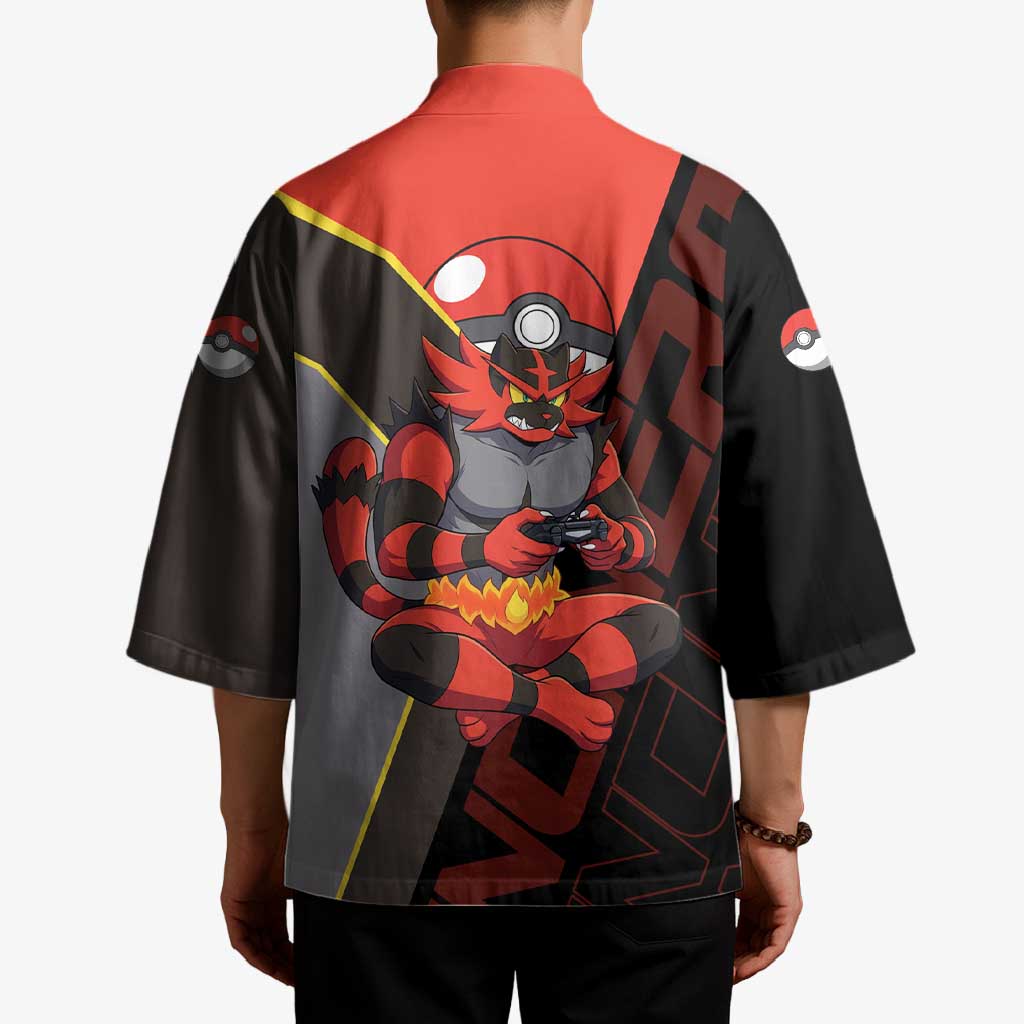 Incineroar Poké Kimono Bold Retro Anime Style