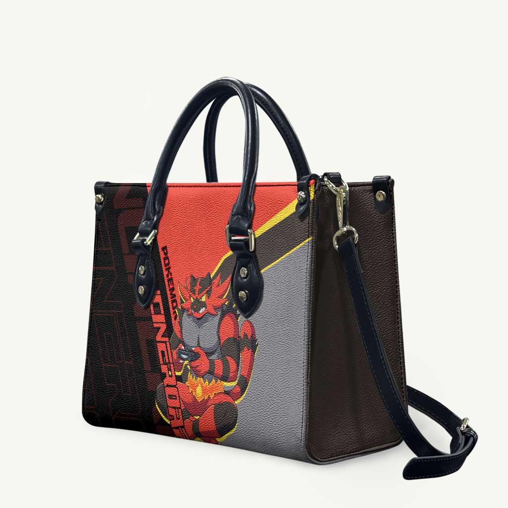 Incineroar Poké Leather Bag Bold Retro Anime Style