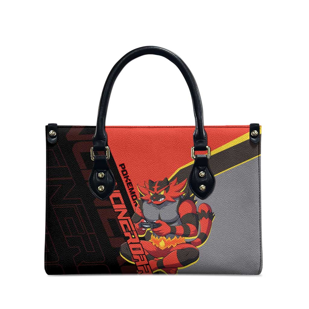 Incineroar Poké Leather Bag Bold Retro Anime Style