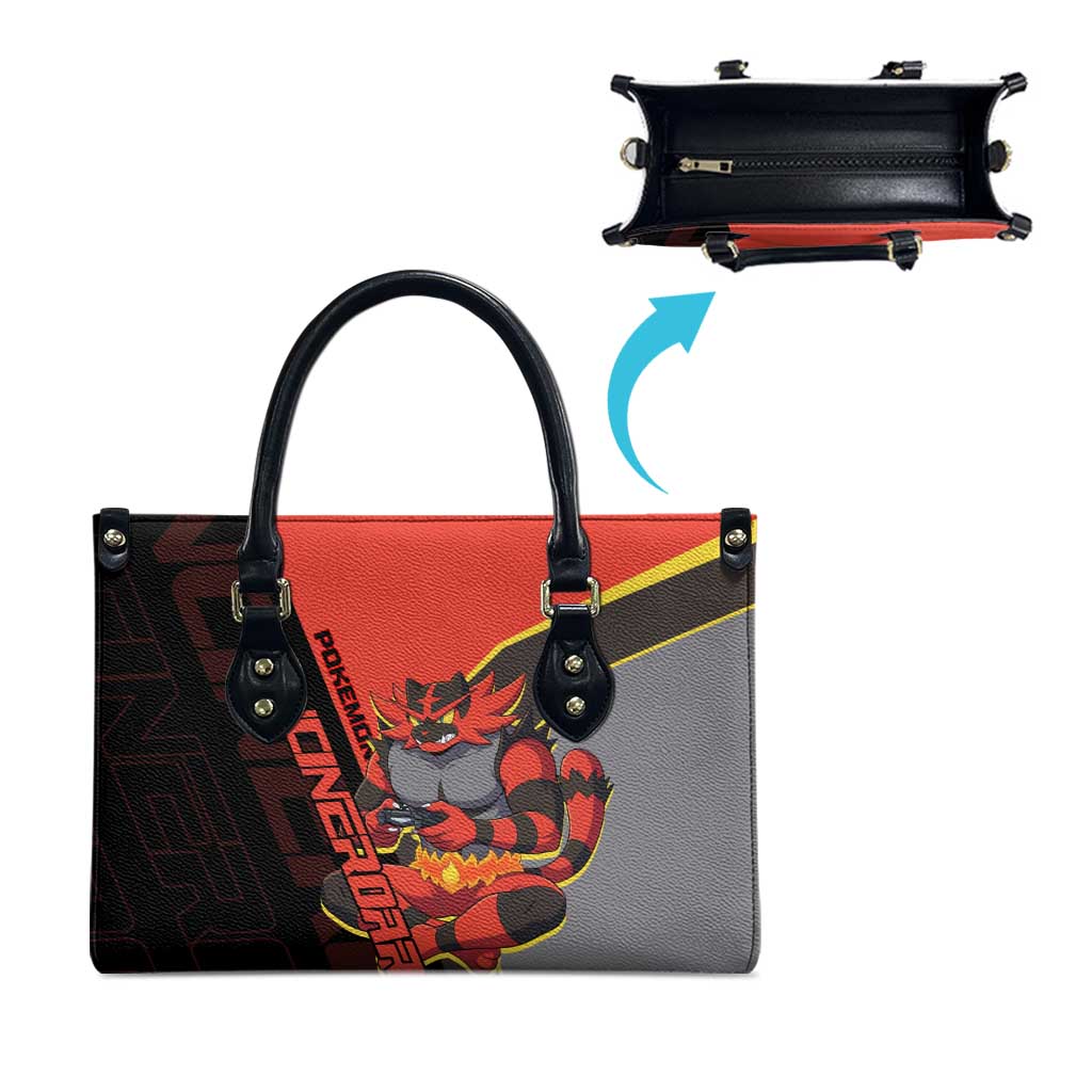 Incineroar Poké Leather Bag Bold Retro Anime Style