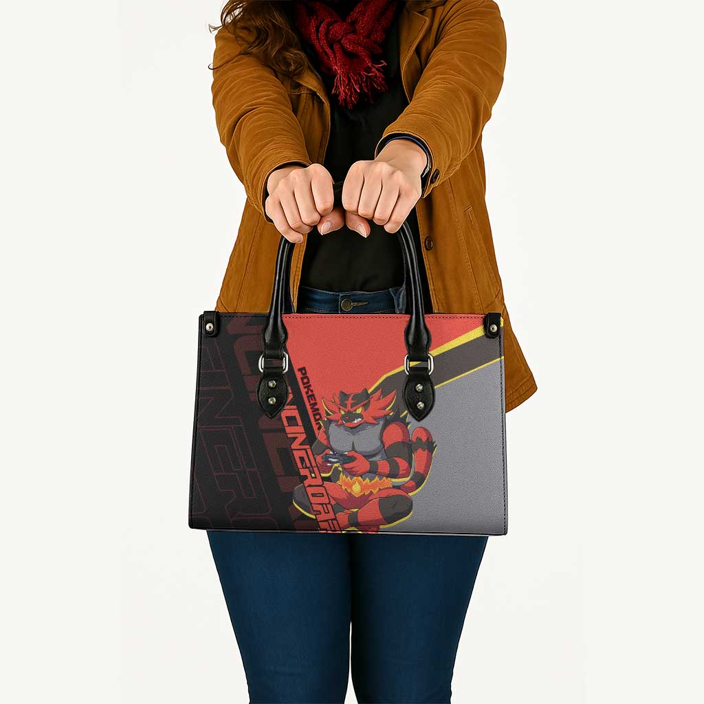 Incineroar Poké Leather Bag Bold Retro Anime Style