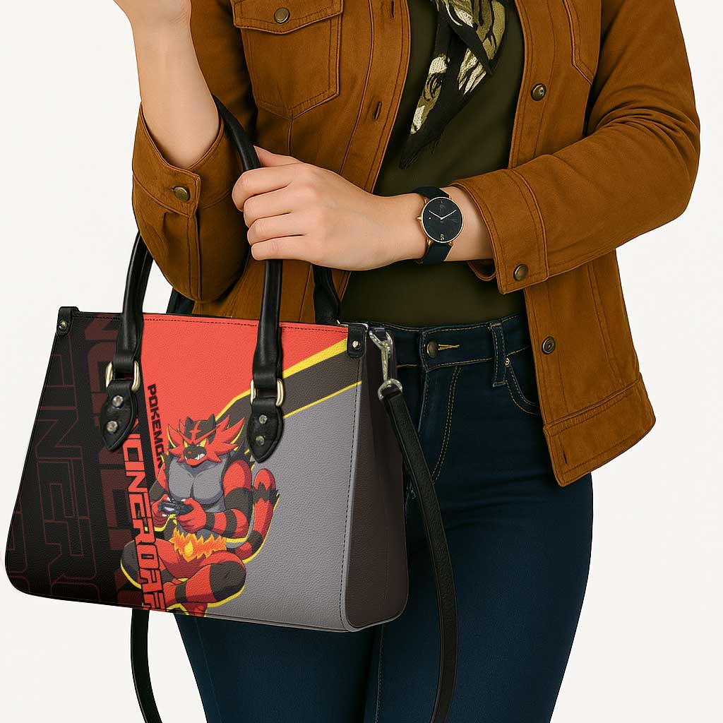 Incineroar Poké Leather Bag Bold Retro Anime Style
